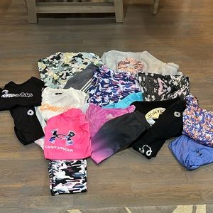 Huge hoodie leggings lot YL converse under armour addidas  20 pcs VGUC GUC